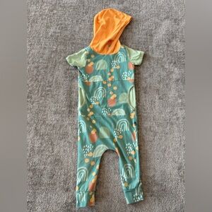 🌶️ Rags Green Rainbow Colorful Kids Romper Size 2T